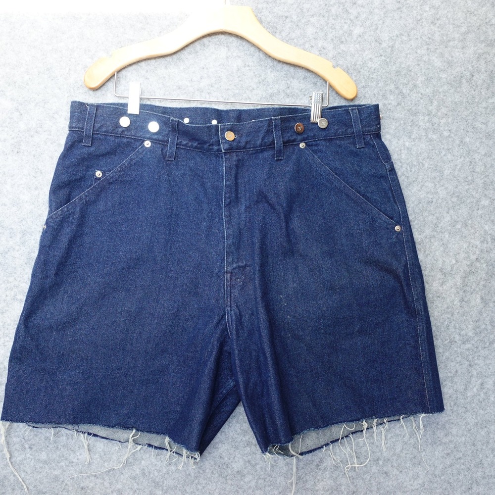 Cut Off Carpenter Denim Shorts M Indigo Frayed Baggy LUAR Designer Portugal 39x5